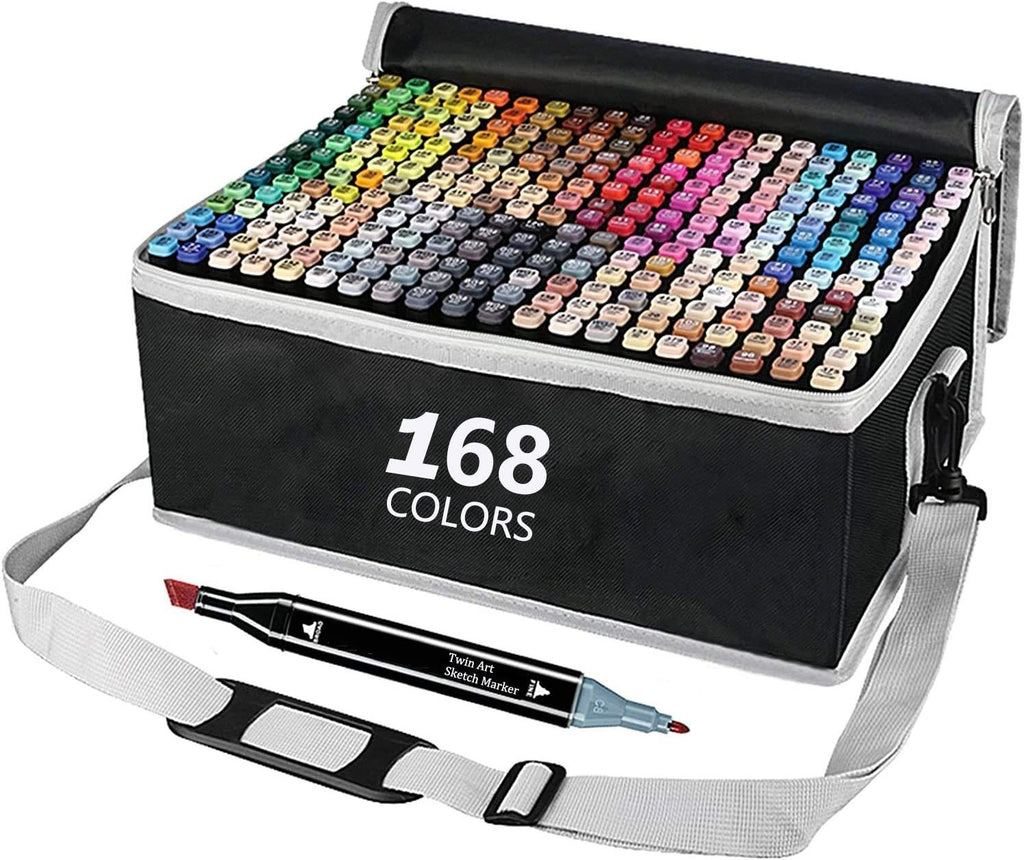 NNEDSZ 168 Colours Graffiti Pen Permanent Marker Pens Set for Adults and Children